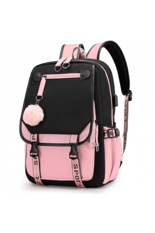 Backpack sportowy szkolny uniwersalny withbrelokiem andUSB PL156R