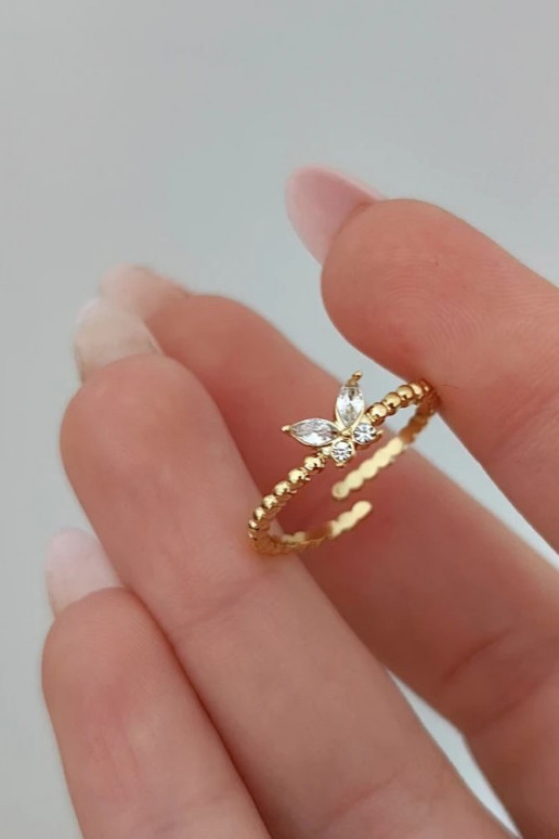 Gold-plated ring Butterfly