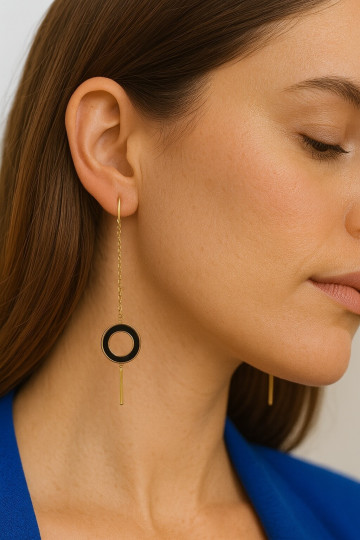 Gold-plated long earrings...