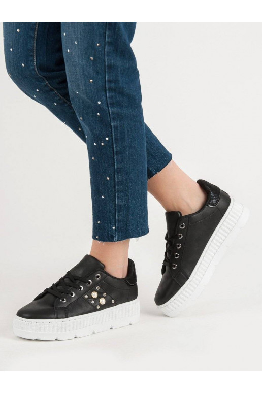 Juodos spalvos batai su platforma