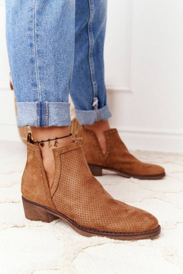 Openwork Boots With Cutouts...