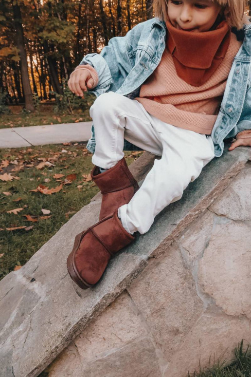 Children's Insulated Snow Boots Brown...