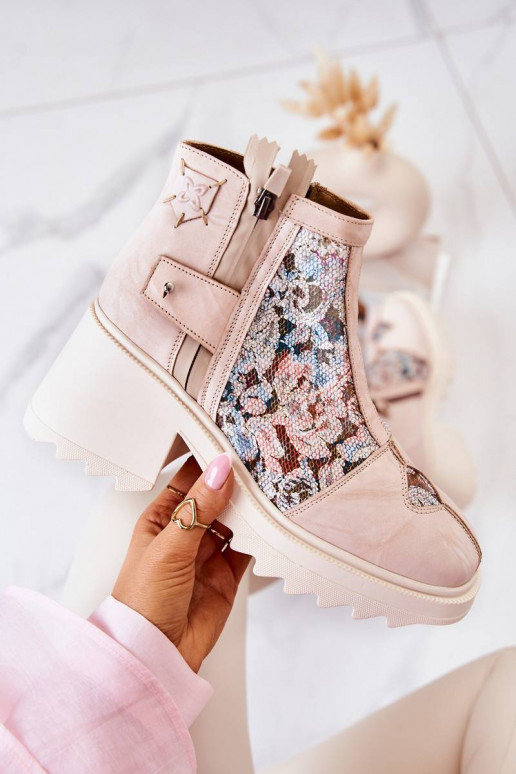 copy of Leather boots on a massive...