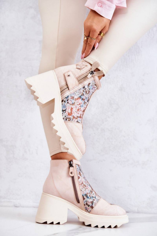 copy of Leather boots on a massive...