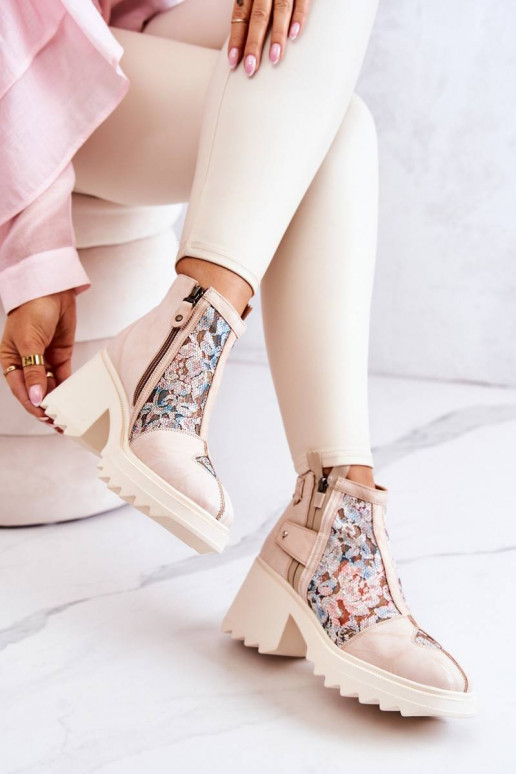 copy of Leather boots on a massive...