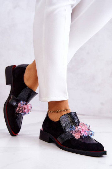 Suede Shoes With Decoration...