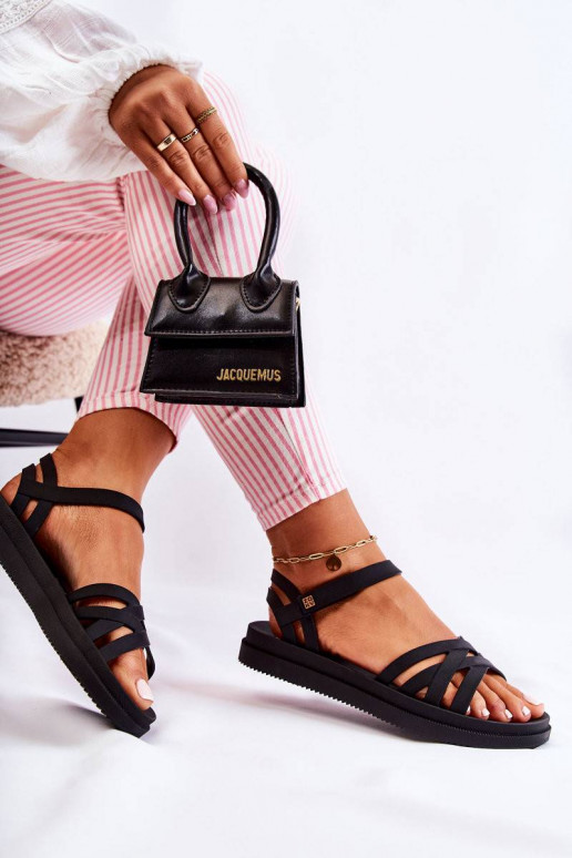 Women's Sandals With Velcro ZAXY Black