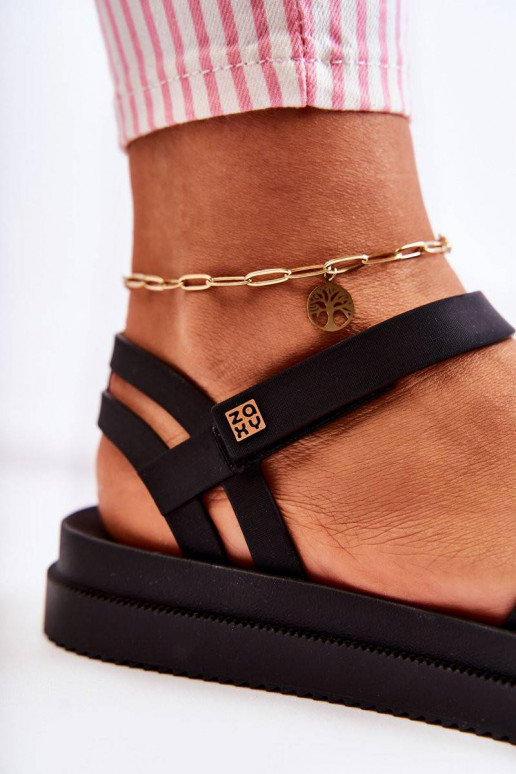 Women's Sandals With Velcro ZAXY Black