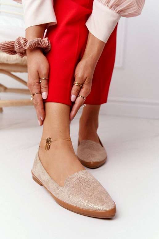 Women's Loafers Sergio Leone Suede Beige