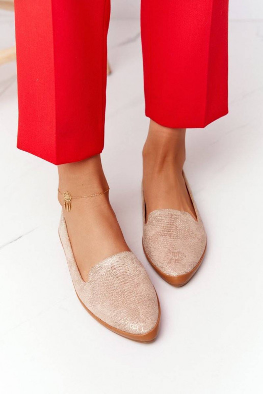Women's Loafers Sergio Leone Suede Beige