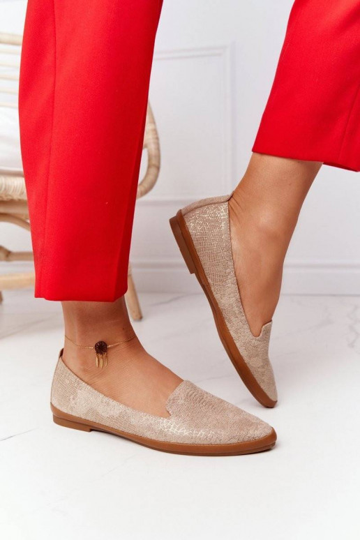 Women's Loafers Sergio Leone Suede Beige