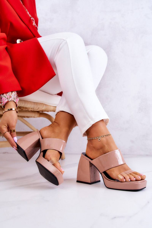 Lacquered Slippers On A Bar Dark...