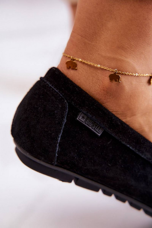 Women's Suede Loafers Big Star Black