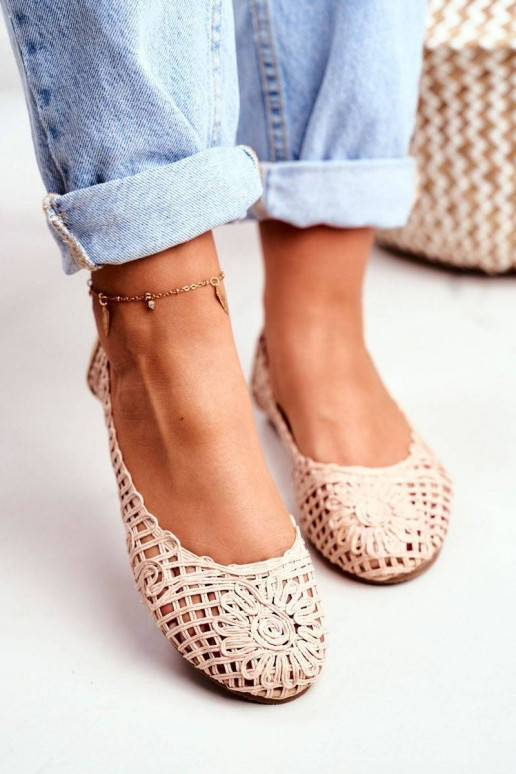 Lu Boo Women's Ballerinas Beige...