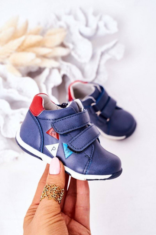 Children's Leather Shoes With Velcro...