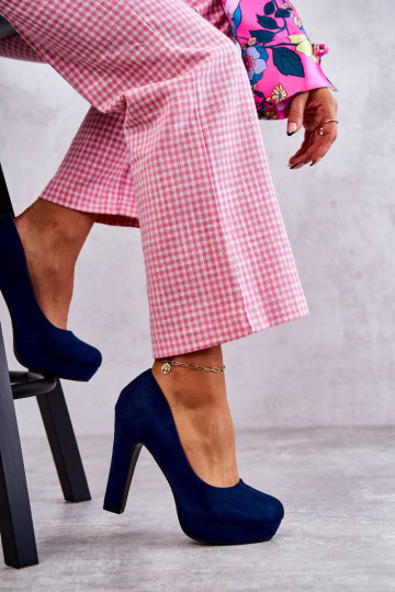 Classic Suede Pumps On Heel...