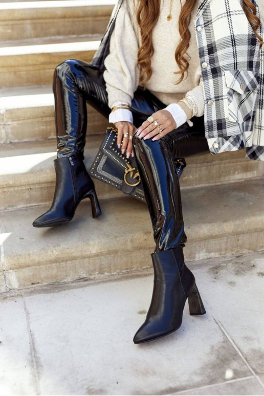 Women's Boots Black on wedge Olastis