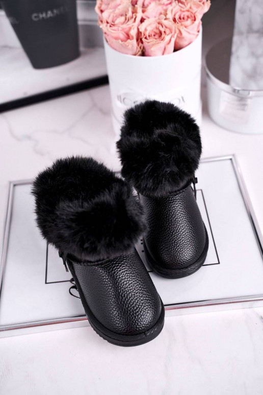 Children's snow boots warm with fur...