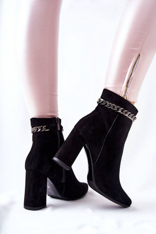 Leather High Boots Laura Messi Black