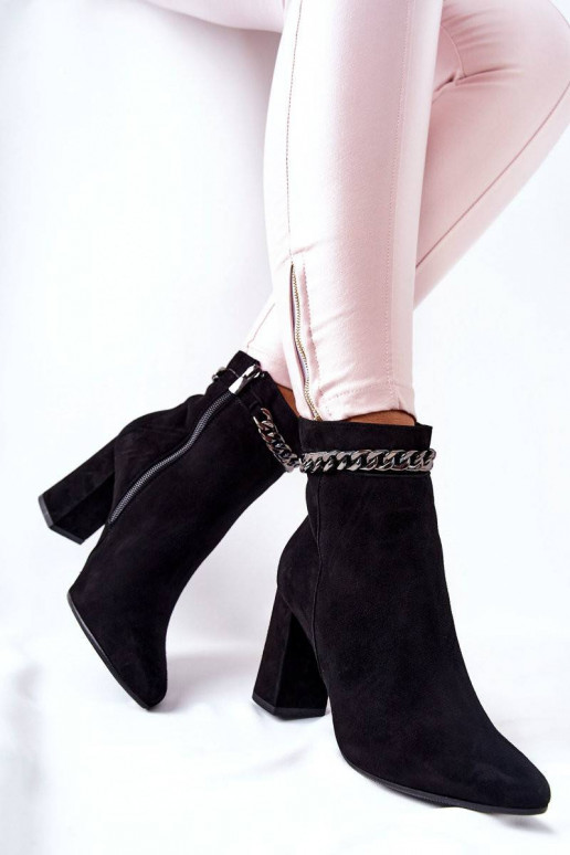 Leather High Boots Laura Messi Black