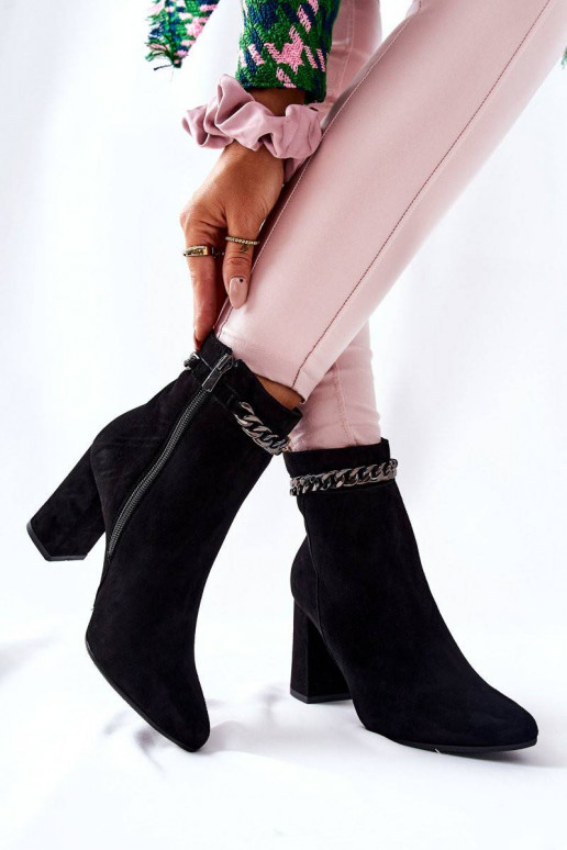 Leather High Boots Laura Messi Black