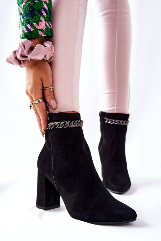 Leather High Boots Laura Messi Black