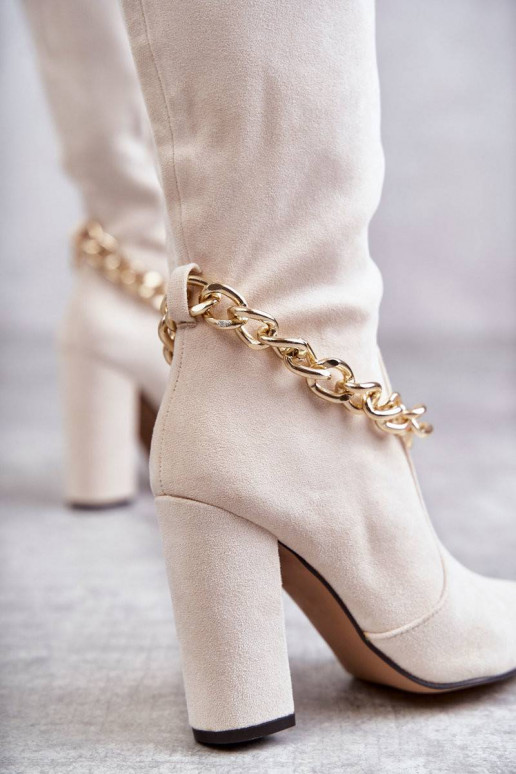 Women's Suede Warm Boots With A Chain...