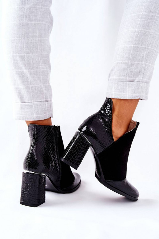 Women's Leather Stiletto Booties...