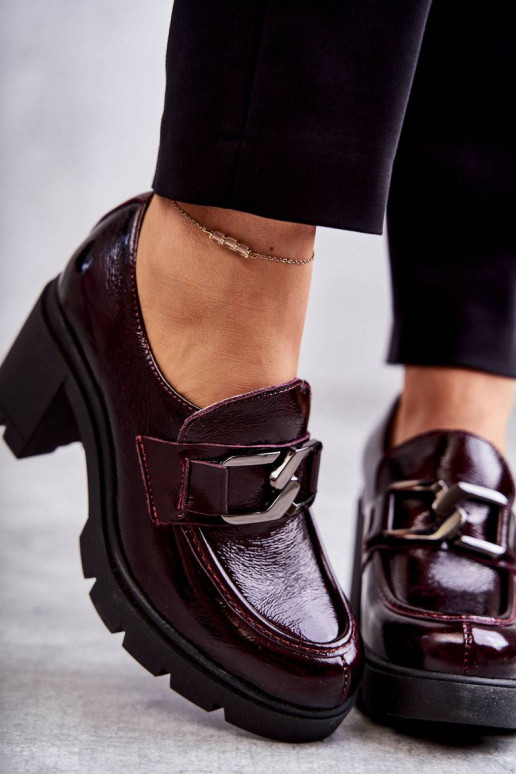 Elegant shoes on a pillar With Silver...