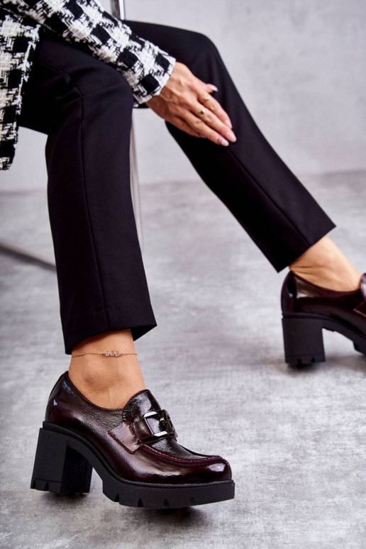 Elegant shoes on a pillar With Silver...