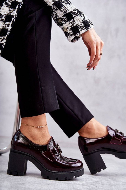 Elegant shoes on a pillar With Silver...