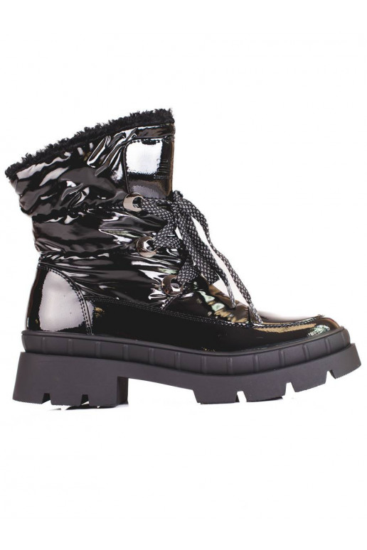 Black warm Women's snow boots with...