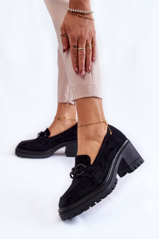 Women's Suede High Heels Black Sanya