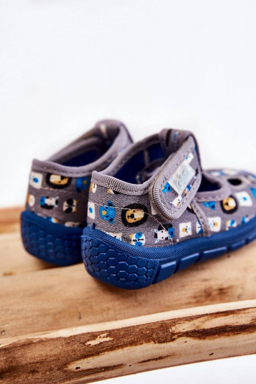 Shoes Slippers Befado Animals Grey