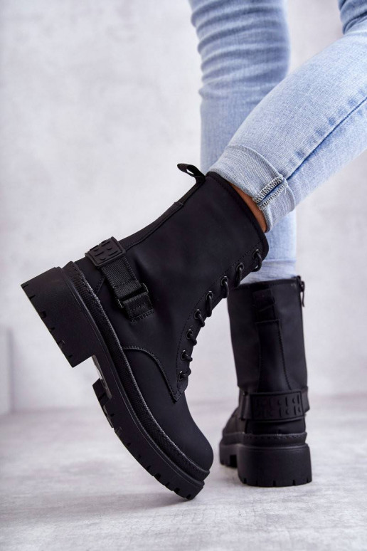 Women's Warm Boots With Zipper Black...