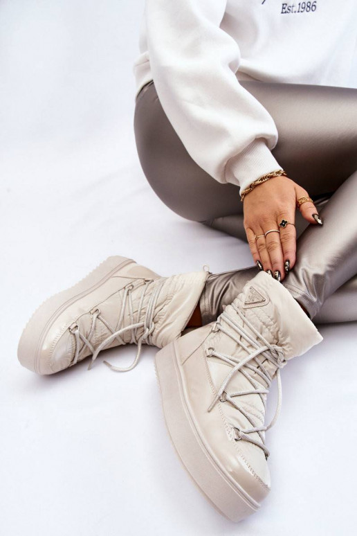 Women's Fashionable Lace-up Snow...