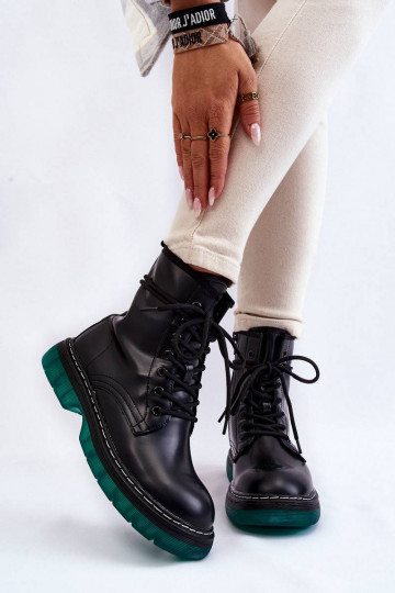 Women's Lace Up Boots With...
