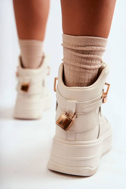 Women's Warm High Sport Shoes Beige Lexa