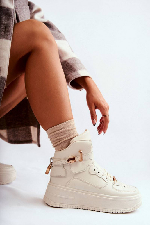 Women's Warm High Sport Shoes Beige Lexa