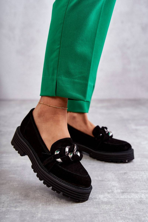 Women's Suede Shoes Laura Messi Black