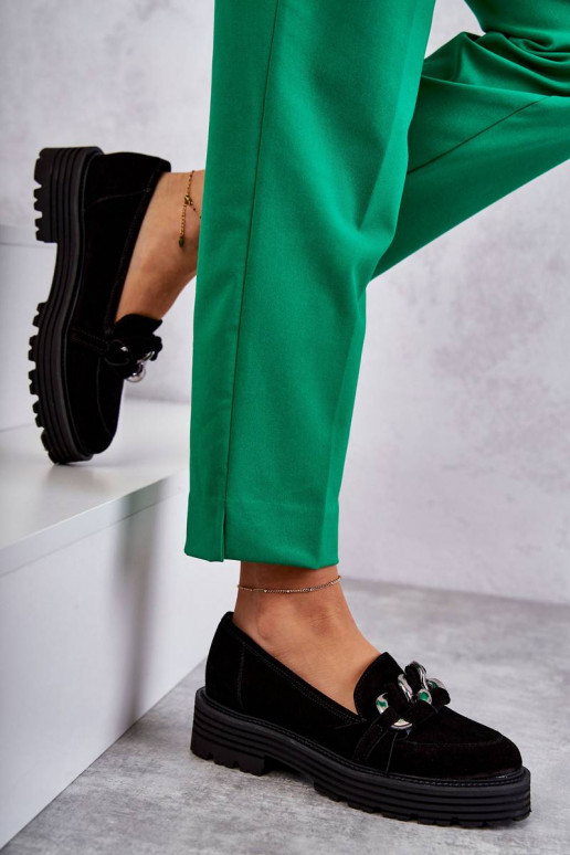 Women's Suede Shoes Laura Messi Black