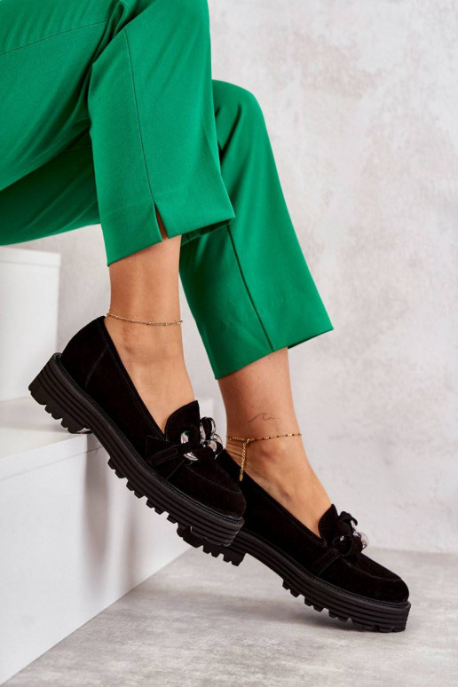 Women's Suede Shoes Laura Messi Black