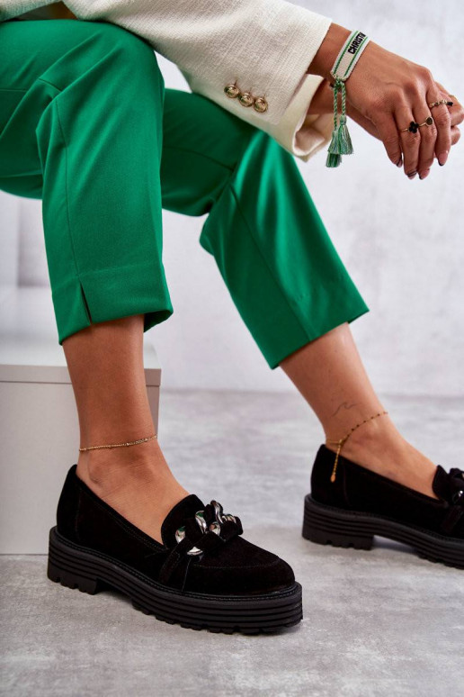 Women's Suede Shoes Laura Messi Black