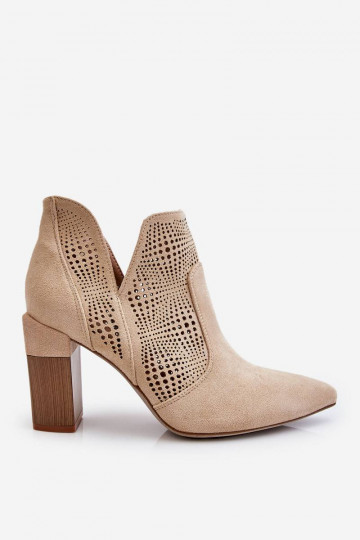 Openwork Suede High Heel... 2