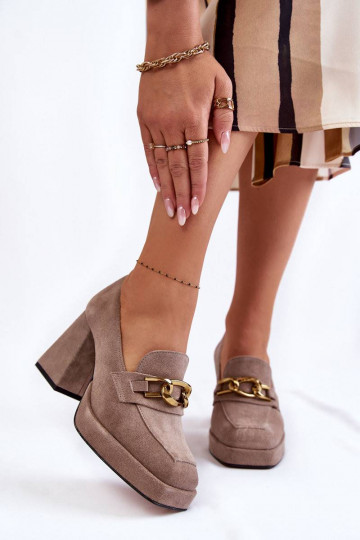 Suede Pumps With A...