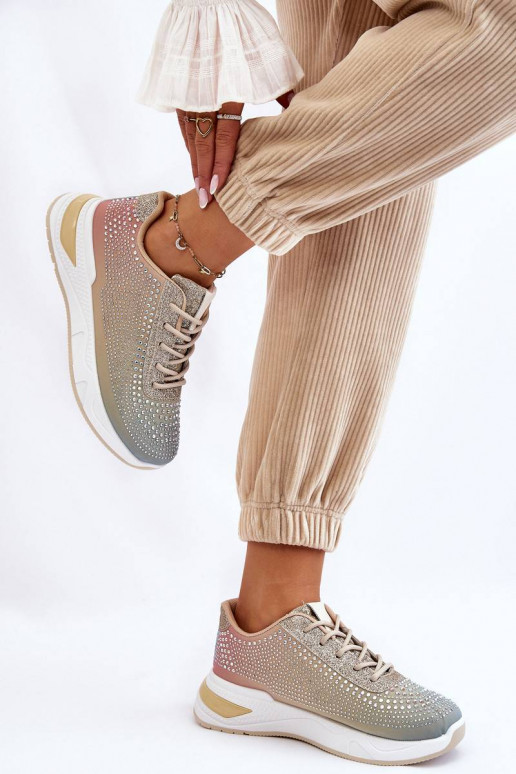 Women's Sneakers With Zircons...