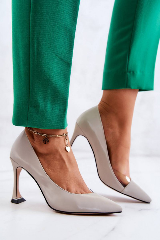 Fashionable Leather Stilettos Light...