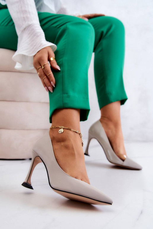 Fashionable Leather Stilettos Light...