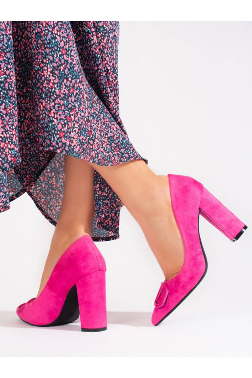 High-heeled shoes Vinceza of suede