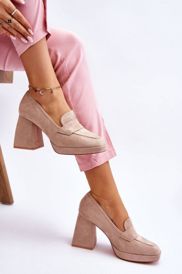 Suede Pumps On A Chunky... 2